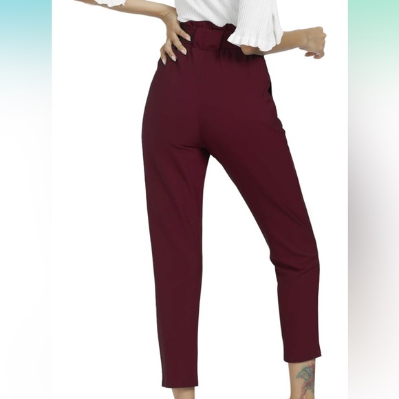 Paperbag pants cropped elastic waist  XS - Picture 3 of 7